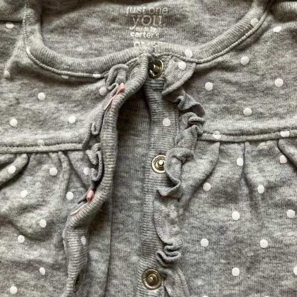 Carter’s Baby Cardigan Bundle Size 9M | 2-Pack Neutral Sweaters Polka Dot GUC - Picture 14 of 16